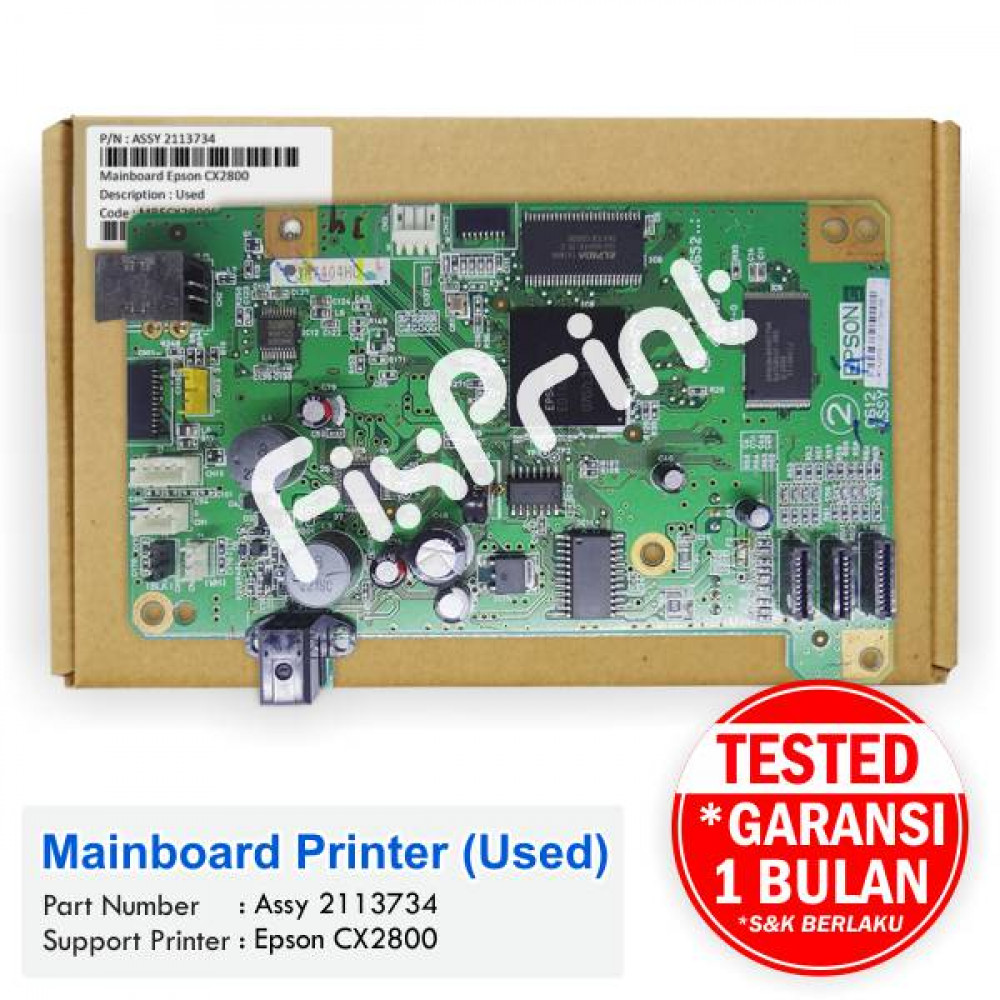 Board Printer Epson CX2800 Used, Mainboard Epson CX2800 Used, Motherboard Epson CX-2800