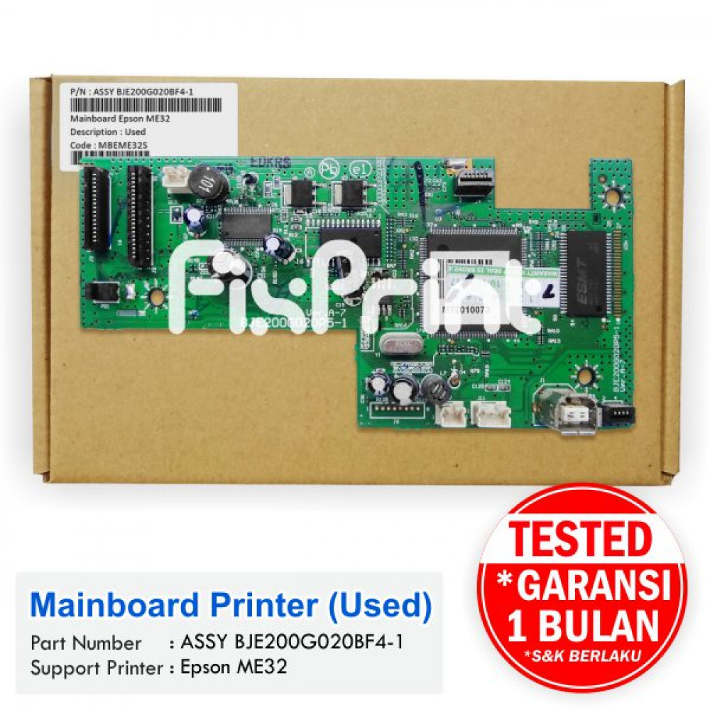 Board Printer Epson ME32 Used, Mainboard Epson ME32 Used, Motherboard Printer ME32